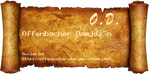 Offenbacher Damján névjegykártya